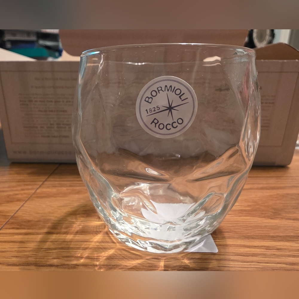 Bormioli Rocco Clear Glass Drink Tumblers From Italy Set Of 6